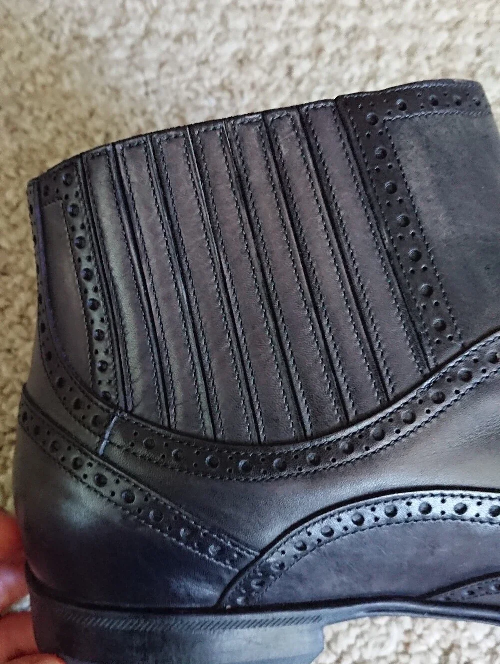 Dolce & Gabbana polished ankle boots in dark gray size 9-9.5